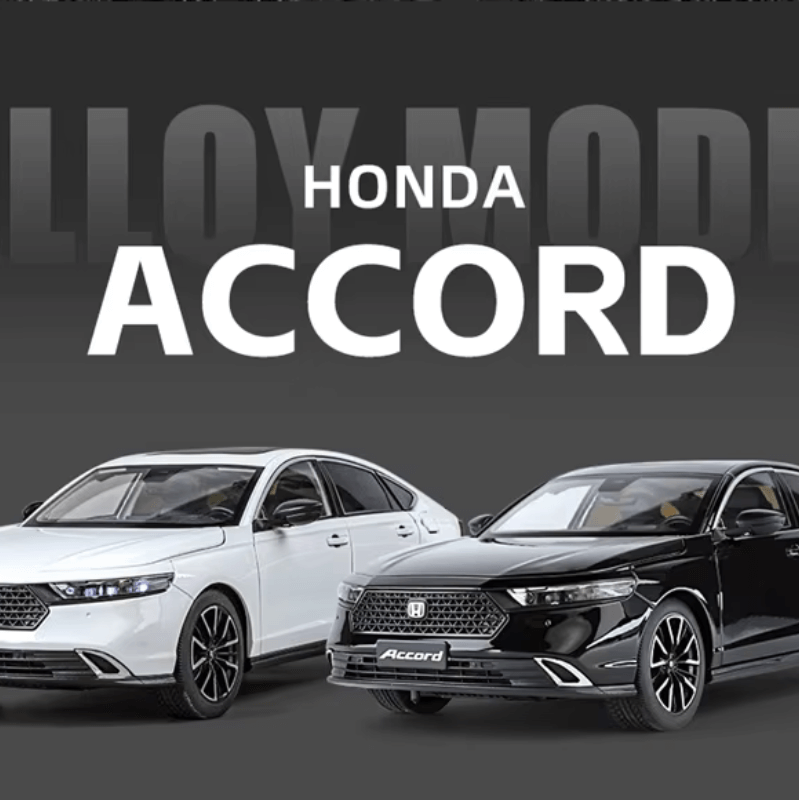 Honda Accord 1/18 Escala Die-cast: Réplica Detalhada Carro Miniatura Colecionável