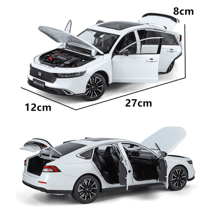 Honda Accord 1/18 Escala Die-cast: Réplica Detalhada Carro Miniatura Colecionável