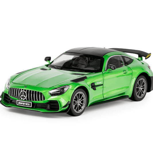 Modelo Mercedes AMG GTR 1:18 Liga Metálica Detalhada Colecionável Brinquedo Luxuoso