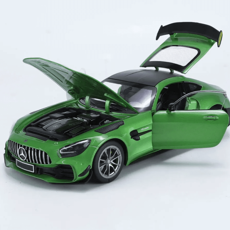 Modelo Mercedes AMG GTR 1:18 Liga Metálica Detalhada Colecionável Brinquedo Luxuoso