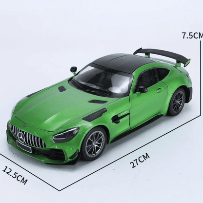 Modelo Mercedes AMG GTR 1:18 Liga Metálica Detalhada Colecionável Brinquedo Luxuoso