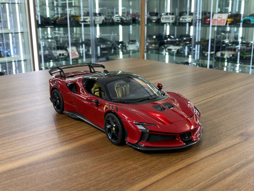1/18 Metal Diecast Bburago Ferrari SF90 XX Stradale in Dark Red