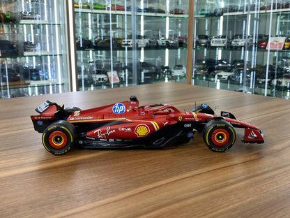 1/18 Metal Diecast Bburago Ferrari SF 24 C. Leclerc #16 in Matt Red