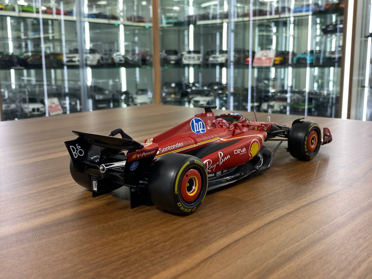 1/18 Metal Diecast Bburago Ferrari SF 24 C. Leclerc #16 in Matt Red