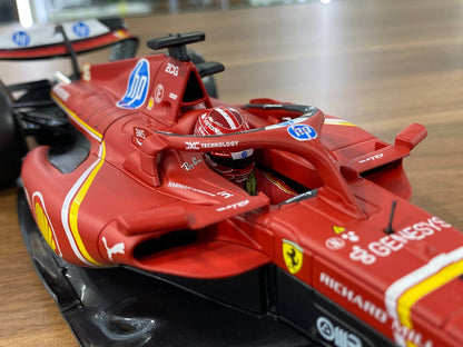 1/18 Metal Diecast Bburago Ferrari SF 24 C. Leclerc #16 in Matt Red