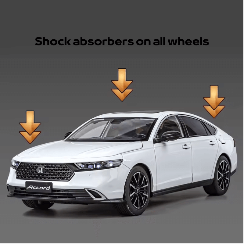 Honda Accord 1/18 Escala Die-cast: Réplica Detalhada Carro Miniatura Colecionável